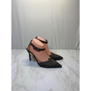 SJP By Sarah Jessica Parker Cartel Womens Brown/Black Sparkle Heels Size 36